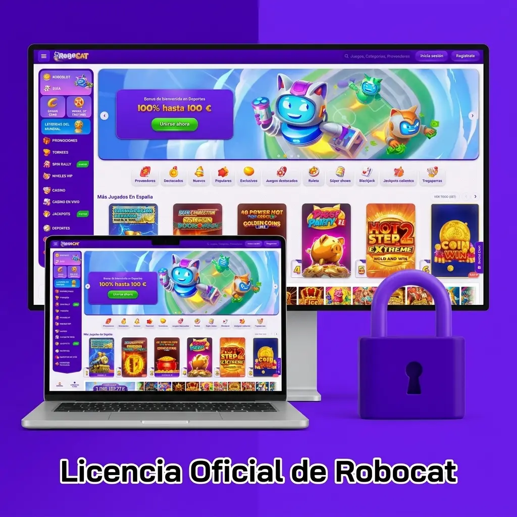 Licencia oficial de Robocat casino online con estándares regulados de seguridad y protección del jugador en España
