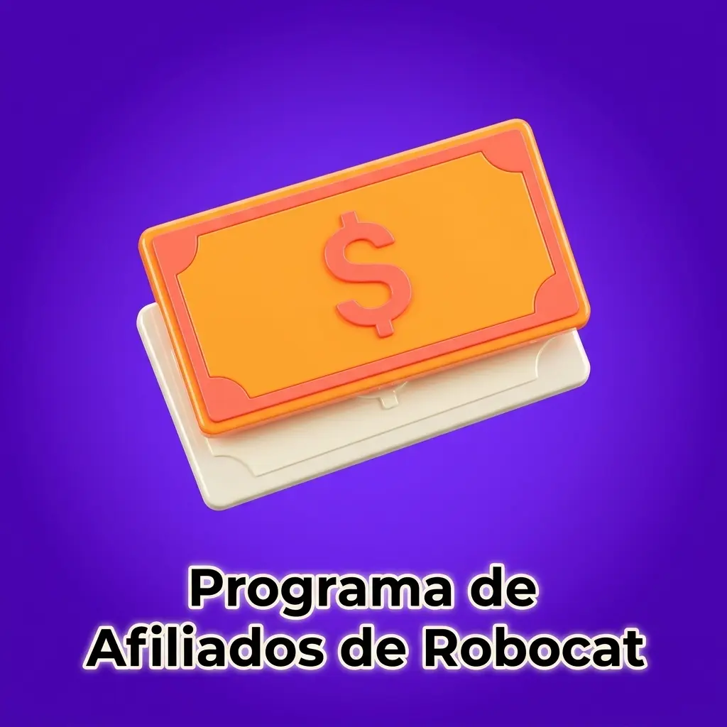 Programa de afiliados de Robocat: comisiones, panel dedicado y materiales promocionales para creadores