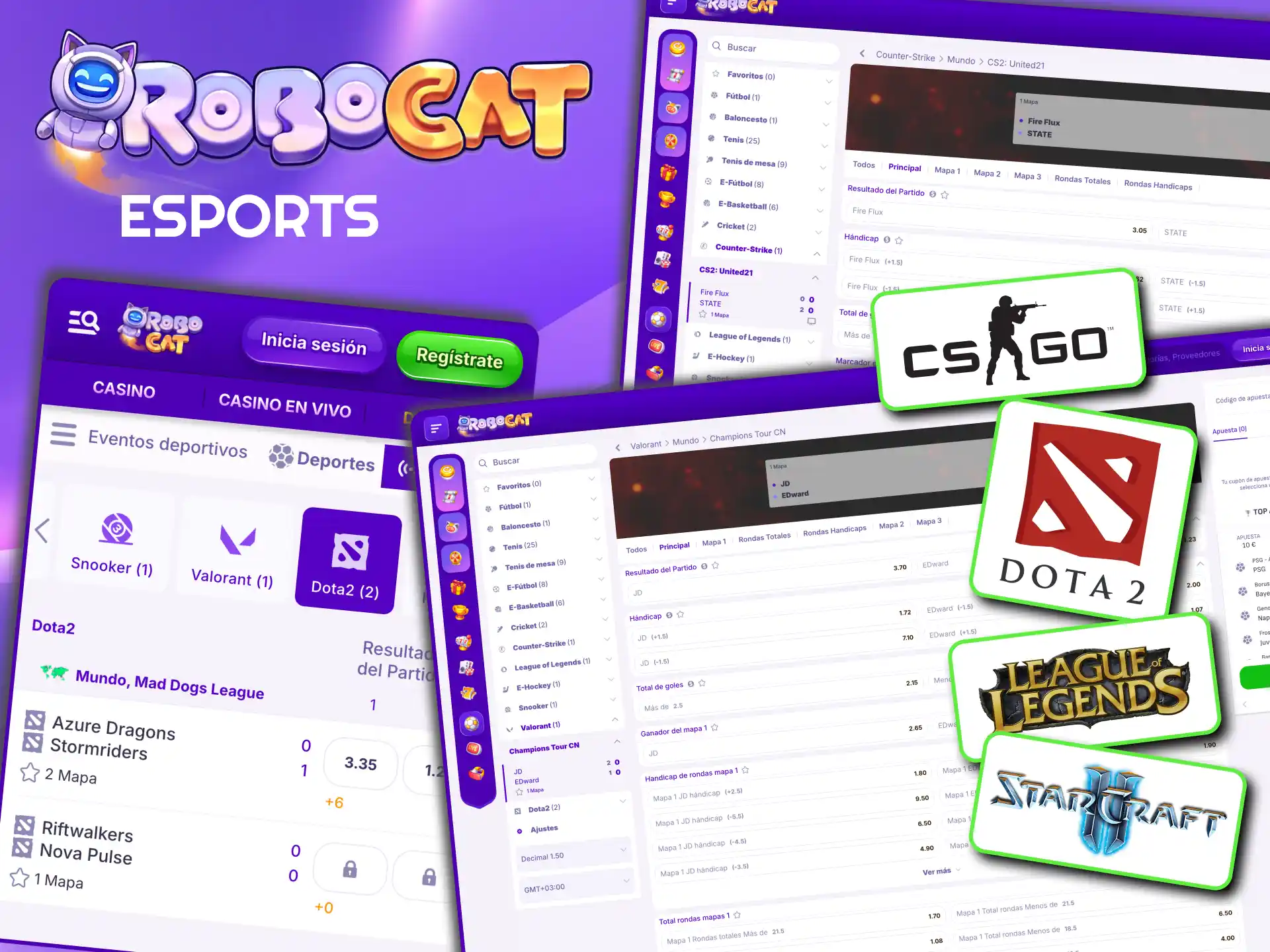 Eventos Robocat actualiza eSports con nuevas competiciones cada día.